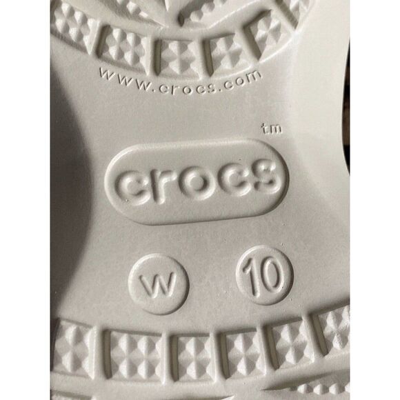 Crocs Women’s Sz 10 Classic Platform Animal Print Clog Bone Leopard 207844-2Y4 - Picture 12 of 12